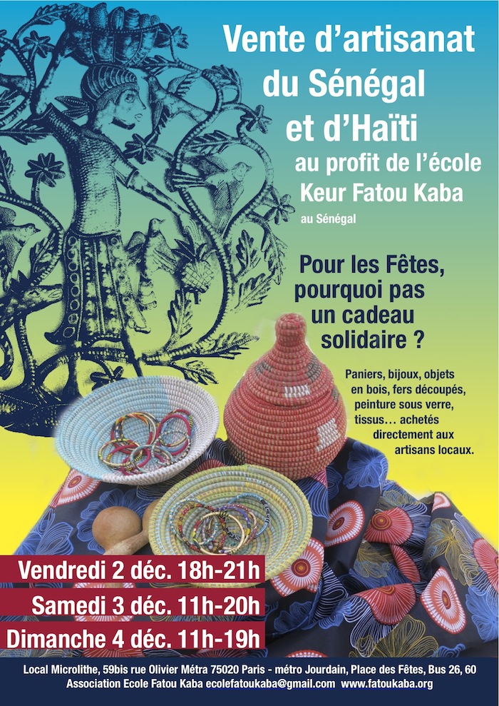 Vente solidaire d’artisanat du Sénégal et d’Haïti