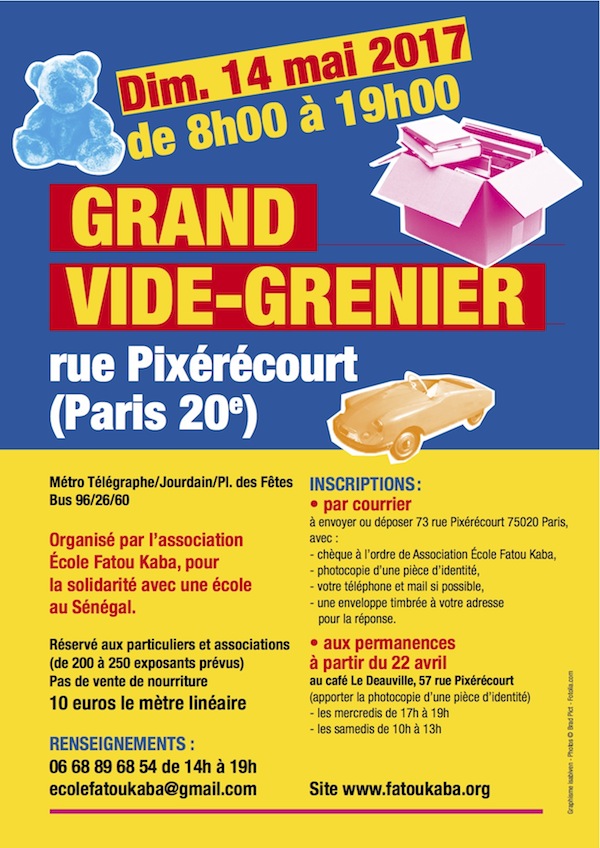 8e Grand Vide grenier rue Pixérécourt (75020)