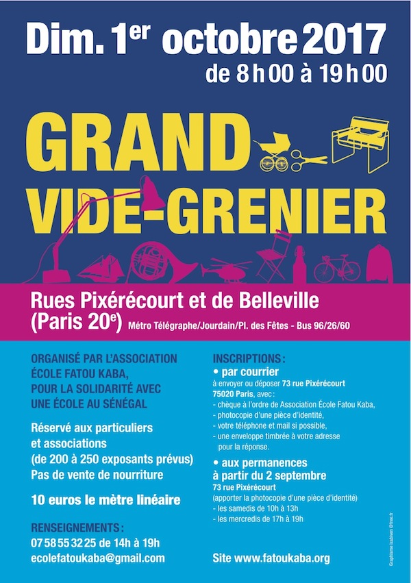 Vide grenier 1er octobre 2017