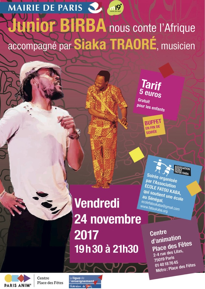 Soirée contes africains, vendredi 24 novembre