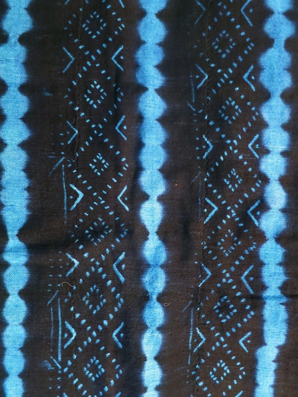 Bogolan indigo (116x157 cm, vue partielle)