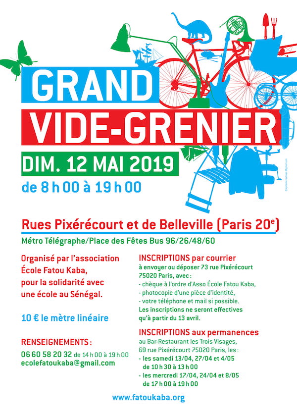 Grand vide-grenier solidaire, 12 mai 2019