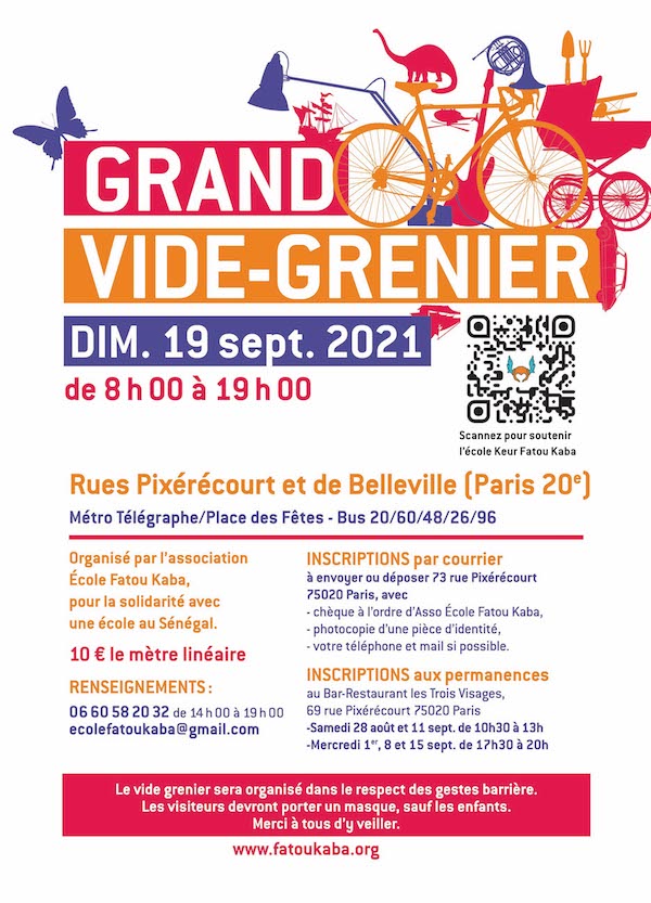 15e grand vide grenier Pixérécourt Belleville