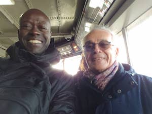 Mamadou Gueye avec le Président du Secours populaire